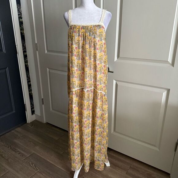 Floral Yellow Maxi Dress - Picture 1 of 7